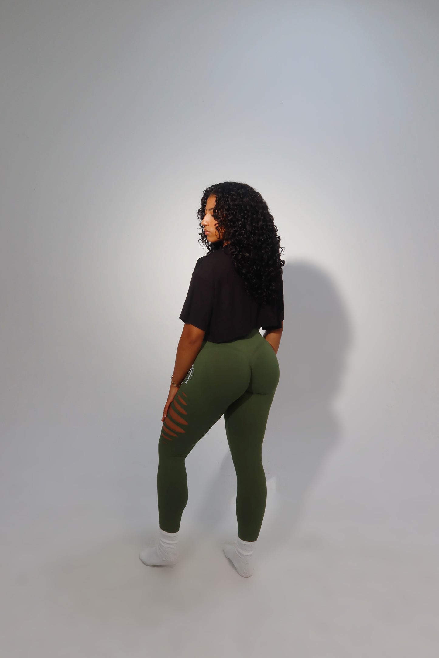 SIDE SLIT BODY CONTOURING FULL LENGTH LEGGINGS