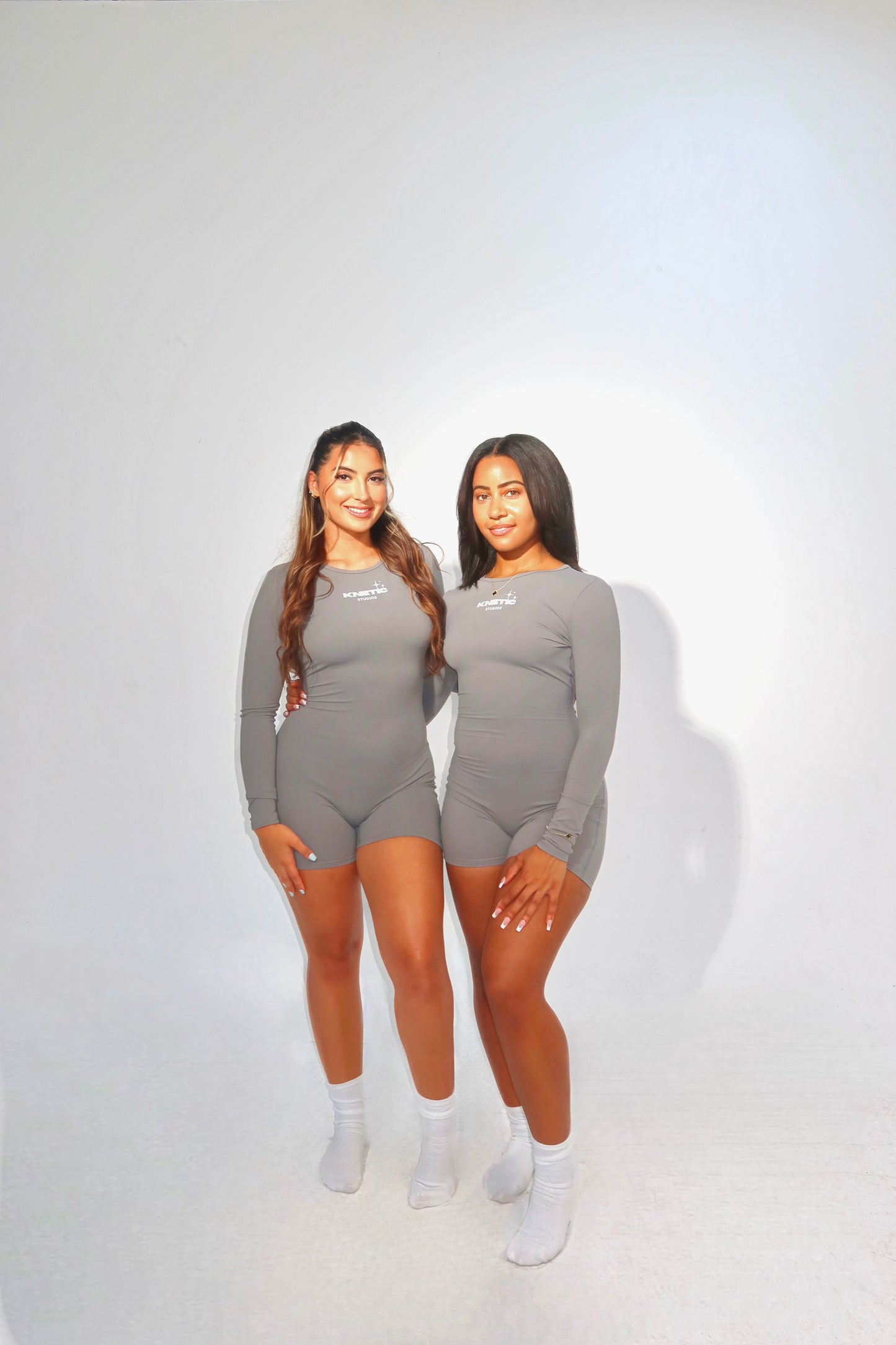 LONG SLEEVE ROMPER COMBO: CUTOUT OPEN BACK