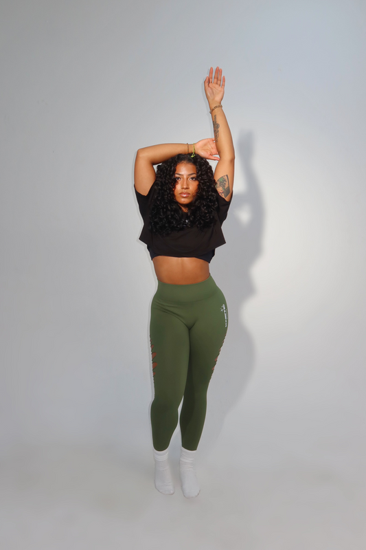 SIDE SLIT BODY CONTOURING FULL LENGTH LEGGINGS