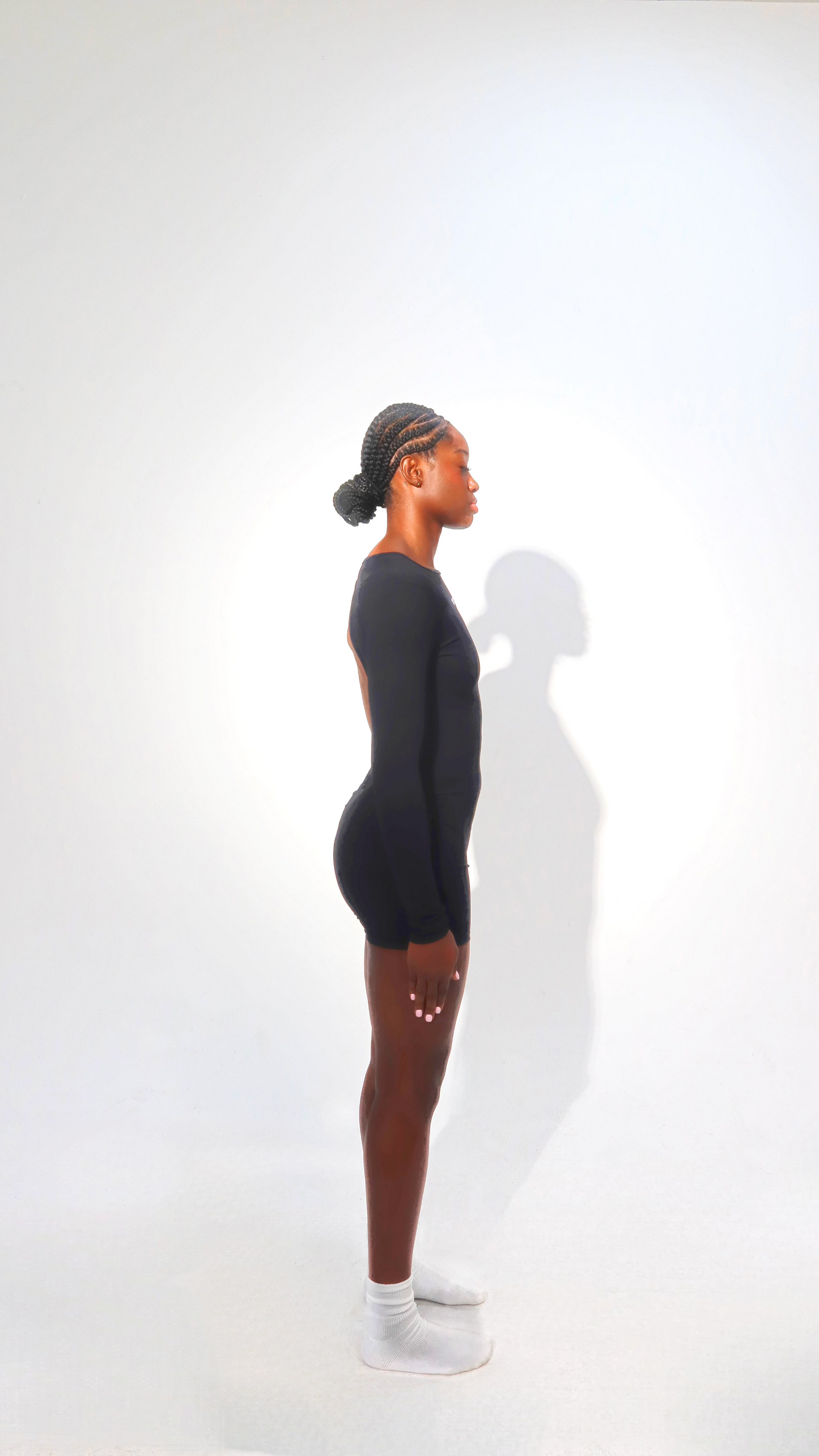 LONG SLEEVE ROMPER: CUTOUT OPEN BACK & CINCHED BOTTOM